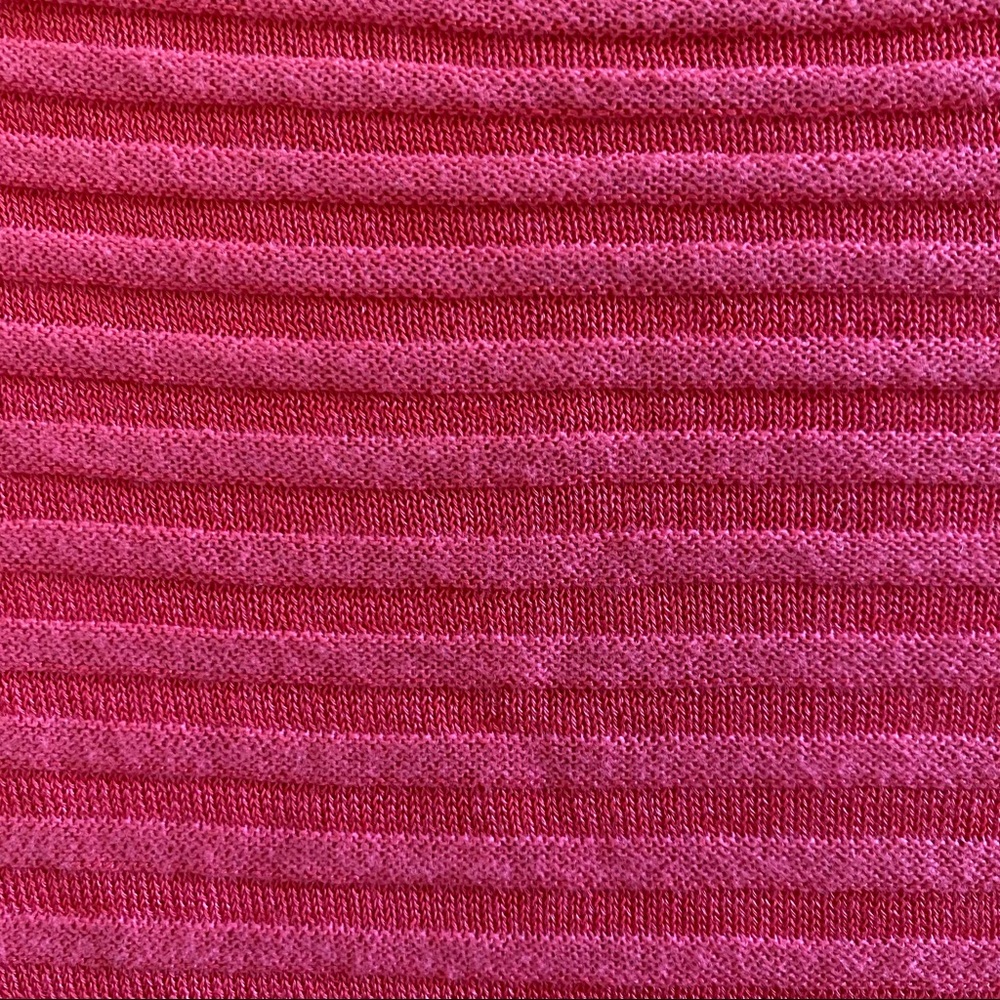 LOFT • Beautiful Lipstick Pink Subtle Stripe Top - Size M - Picture 8 of 14